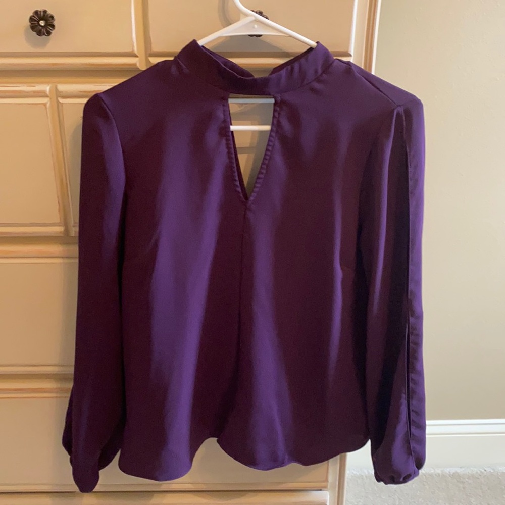 Purple long sleeved top